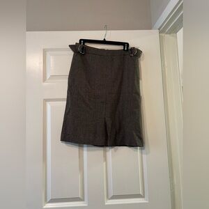 Agnes B. Brown Mini Skirt with Buckle Details